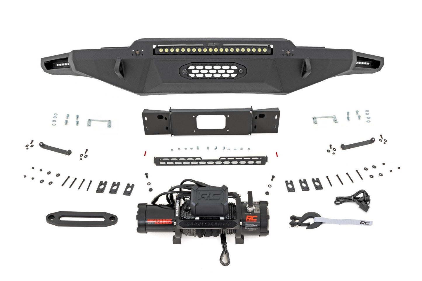 Hybrid Front Bumper | 12000S | Blk LED w/ Amber DRL | Toyota Tundra (22-25)